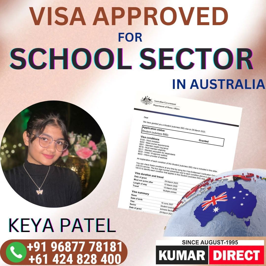 Australia School Sector Visa - Keya Nainesh Patel